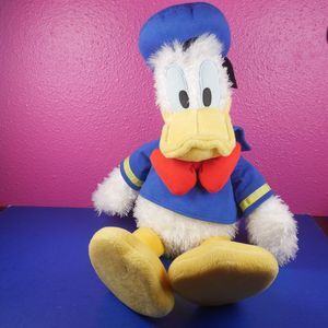 Donald Duck 16” Classic Sailor Plush Disney Fuzzy NO TAGS Long Hair